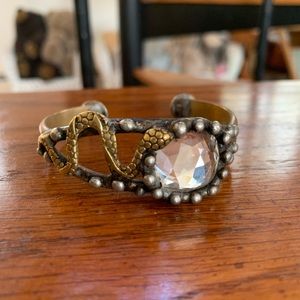 Mikal Winn crystal snake cuff